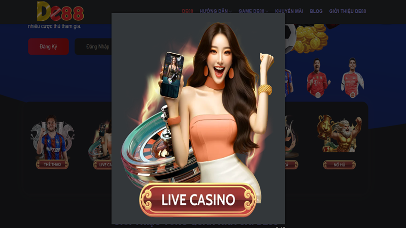 Live Casino DE88 Trai Nghiem Song Bai Nguoi That Xanh Chin